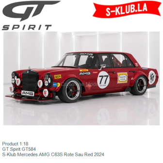 Product 1:18 | GT Spirit GT584 | S-Klub Mercedes AMG C63S Rote Sau Red 2024