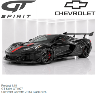 Product 1:18 | GT Spirit GT1027 | Chevrolet Corvette ZR1X Black 2025