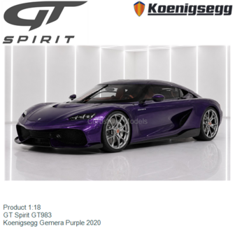 Product 1:18 | GT Spirit GT983 | Koenigsegg Gemera Purple 2020