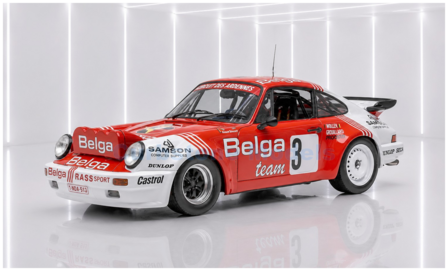 Product 1:43 | IXO-Models RAC458.22 | Porsche 911 SC RS | Belga Team 1985 #3 - R.Droogmans - R.Joosten