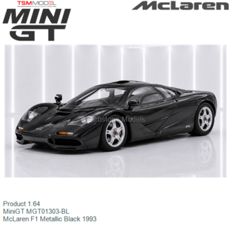 Product 1:64 | MiniGT MGT01303-BL | McLaren F1 Metallic Black 1993