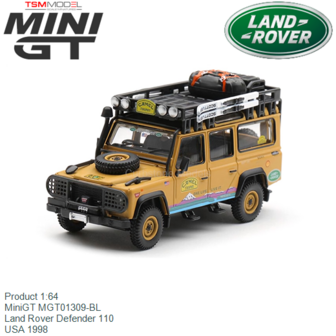 Product 1:64 | MiniGT MGT01309-BL | Land Rover Defender 110 | USA 1998
