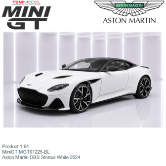 Product 1:64 | MiniGT MGT01225-BL | Aston Martin DBS Stratus White 2024