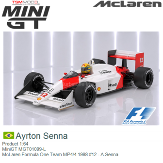Product 1:64 | MiniGT MGT01099-L | McLaren Formula One Team MP4/4 1988 #12 - A.Senna