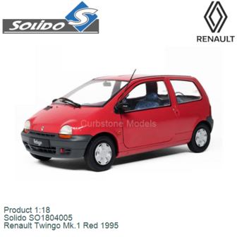 Product 1:18 | Solido SO1804005 | Renault Twingo Mk.1 Red 1995