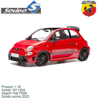 Product 1:18 | Solido 1811304 | Abarth Fiat F595 | Solido works 2023