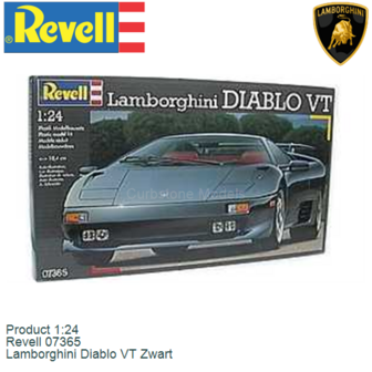 Product 1:24 | Revell 07365 | Lamborghini Diablo VT Zwart