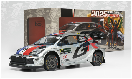 Product 1:18 | IXO-Models 18RMC265.22 | Toyota Gazoo Racing (TGR) GR Yaris Rally1 2025 #20 - S.Ogier - V.Landais