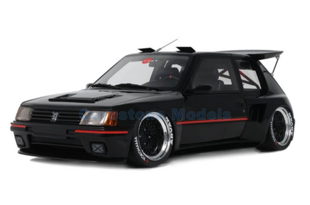 Product 1:18 | Otto Mobile OT1257 | KS Peugeot 205 Khyzyl Saleem Black and Red 2018