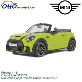 Product 1:18 | Otto Mobile OT1303 | Mini John Cooper Works Cabrio Yellow 2021
