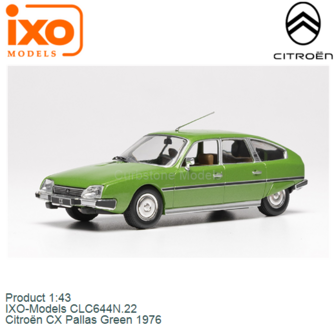 Product 1:43 | IXO-Models CLC644N.22 | Citro&euml;n CX Pallas Green 1976