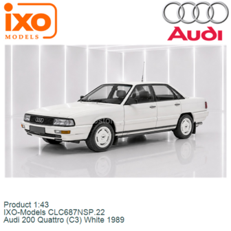 Product 1:43 | IXO-Models CLC687NSP.22 | Audi 200 Quattro (C3) White 1989