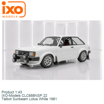 Product 1:43 | IXO-Models CLC688NSP.22 | Talbot Sunbeam Lotus White 1981