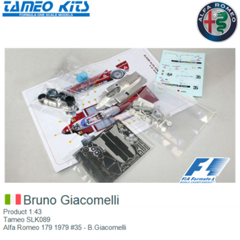 Product 1:43 | Tameo SLK089 | Alfa Romeo 179 1979 #35 - B.Giacomelli