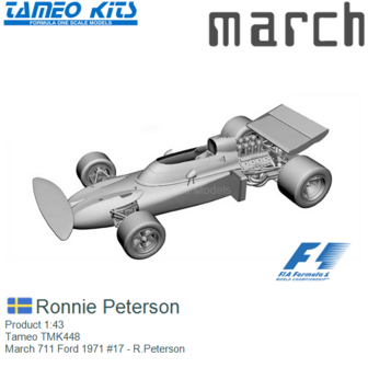 Product 1:43 | Tameo TMK448 | March 711 Ford 1971 #17 - R.Peterson