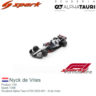 Product 1:64 | Spark Y289 | Scuderia Alpha Tauri AT04 2023 #21 - N.de Vries
