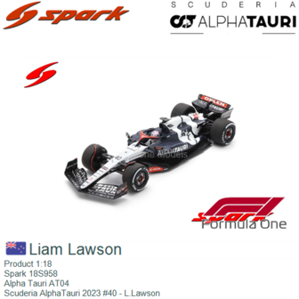 Product 1:18 | Spark 18S958 | Alpha Tauri AT04 | Scuderia AlphaTauri 2023 #40 - L.Lawson