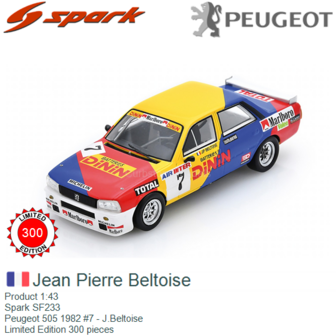 Product 1:43 | Spark SF233 | Peugeot 505 1982 #7 - J.Beltoise