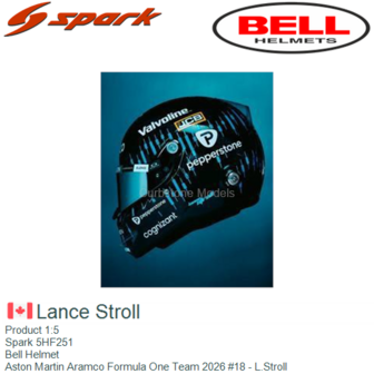 Product 1:5 | Spark 5HF251 | Bell Helmet | Aston Martin Aramco Formula One Team 2026 #18 - L.Stroll
