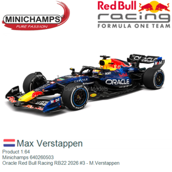 Product 1:64 | Minichamps 640260503 | Oracle Red Bull Racing RB22 2026 #3 - M.Verstappen
