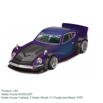 Product 1:64 | Kaido House KHMG297 | Kaido House Fairlady Z Kaido Street V1 Purple and Black 1978