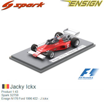 Product 1:43 | Spark S2759 | Ensign N176 Ford 1996 #22 - J.Ickx