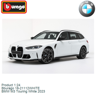 Product 1:24 | Bburago 18-21112WHITE | BMW M3 Touring White 2023