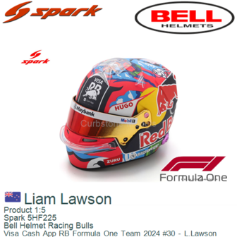 Product 1:5 | Spark 5HF225 | Bell Helmet Racing Bulls | Visa Cash App RB Formula One Team 2024 #30 - L.Lawson