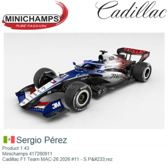 Product 1:43 | Minichamps 417260911 | Cadillac F1 Team MAC-26 2026 #11 - S.P&amp;#233;rez