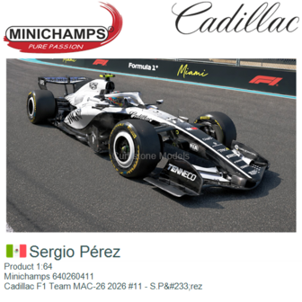 Product 1:64 | Minichamps 640260411 | Cadillac F1 Team MAC-26 2026 #11 - S.P&amp;#233;rez