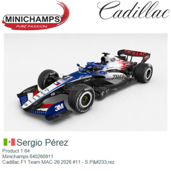 Product 1:64 | Minichamps 640260911 | Cadillac F1 Team MAC-26 2026 #11 - S.P&amp;#233;rez