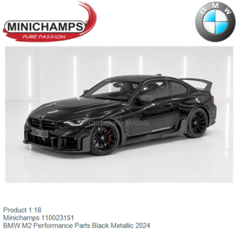 Product 1:18 | Minichamps 110023151 | BMW M2 Performance Parts Black Metallic 2024