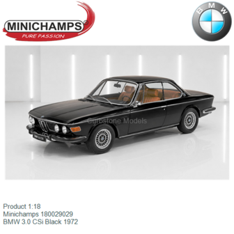 Product 1:18 | Minichamps 180029029 | BMW 3.0 CSi Black 1972