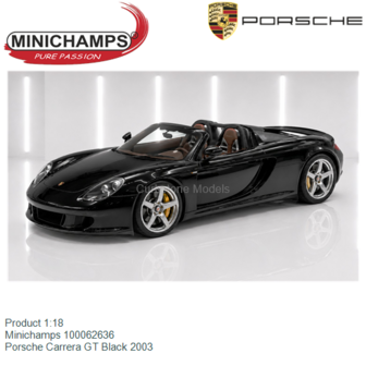 Product 1:18 | Minichamps 100062636 | Porsche Carrera GT Black 2003