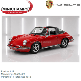 Product 1:18 | Minichamps 155064060 | Porsche 911 Targa Red 1972