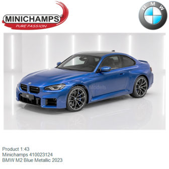 Product 1:43 | Minichamps 410023124 | BMW M2 Blue Metallic 2023