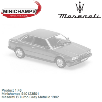 Product 1:43 | Minichamps 940123501 | Maserati BiTurbo Grey Metallic 1982