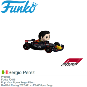 Product  | Funko 72618 | Pop! Vinyl Figure Sergio P&eacute;rez | Red Bull Racing 2022 #11 - -.P&amp;#233;rez Sergo
