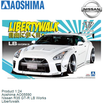 Product 1:24 | Aoshima AO05590 | Nissan R35 GT-R LB Works | Libertywalk