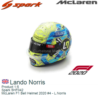 Product 1:5 | Spark 5HF042 | McLaren F1 Bell Helmet 2020 #4 - L.Norris