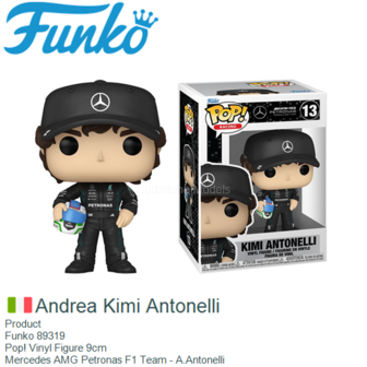 Product  | Funko 89319 | Pop! Vinyl Figure 9cm | Mercedes AMG Petronas F1 Team - A.Antonelli