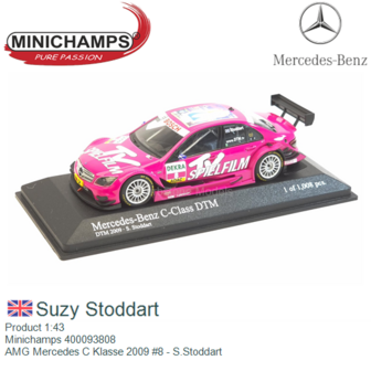 Product 1:43 | Minichamps 400093808 | AMG Mercedes C Klasse 2009 #8 - S.Stoddart