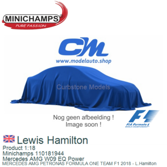 Product 1:18 | Minichamps 110181944 | Mercedes AMG W09 EQ Power | MERCEDES AMG PETRONAS FORMULA ONE TEAM F1 2018 - L.Hamilton