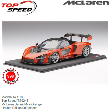 Modelauto 1:18 | Top Speed TS0246 | McLaren Senna Mira Orange