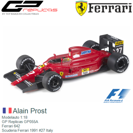 Modelauto 1:18 | GP Replicas GP055A | Ferrari 642 | Scuderia Ferrari 1991 #27 Italy