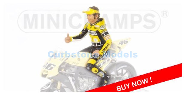 Motorfiets 1:12 | Minichamps 312050096 | Motorrijder Figuur Zittend op de motor | Yamaha 2005 #46 - Rossi