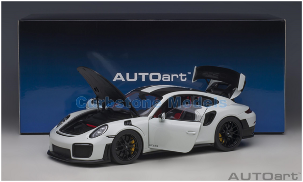 Groene bonen Motiveren Uitrusting Modelauto 1:18 | Autoart 78171 | Porsche 911 GT2 RS White 2017