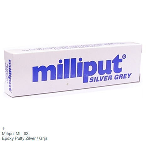 1: | Milliput MIL 03 | Epoxy Putty Zilver / Grijs
