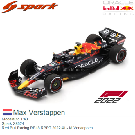 Ontaarden zegen verlies uzelf Modelauto 1:43 | Spark S8524 | Red Bull Racing RB18 RBPT 2022 #1 - M. Verstappen