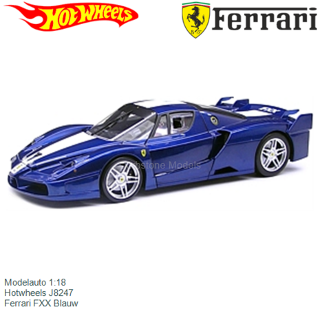 Ellendig Aanzetten voering Modelauto 1:18 | Hotwheels J8247 | Ferrari FXX Blauw